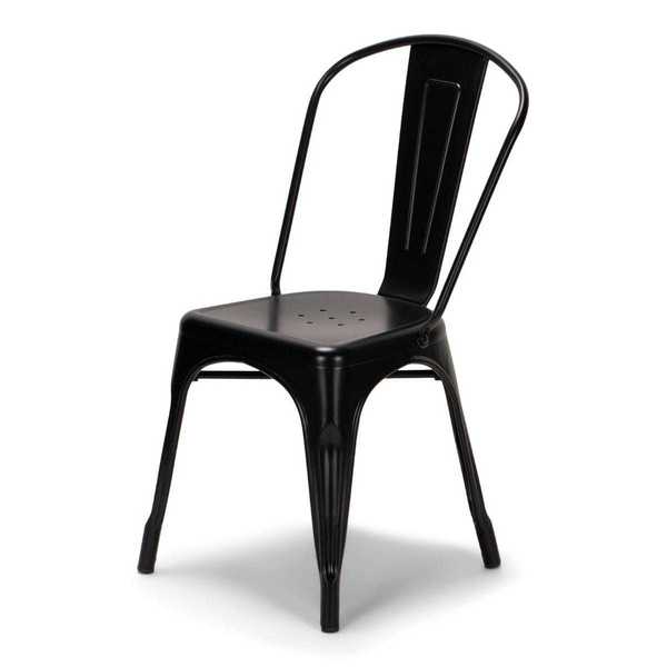 Atlas Commercial Products Titan Series™ Industrial Metal Chair, Black MSC9BLK